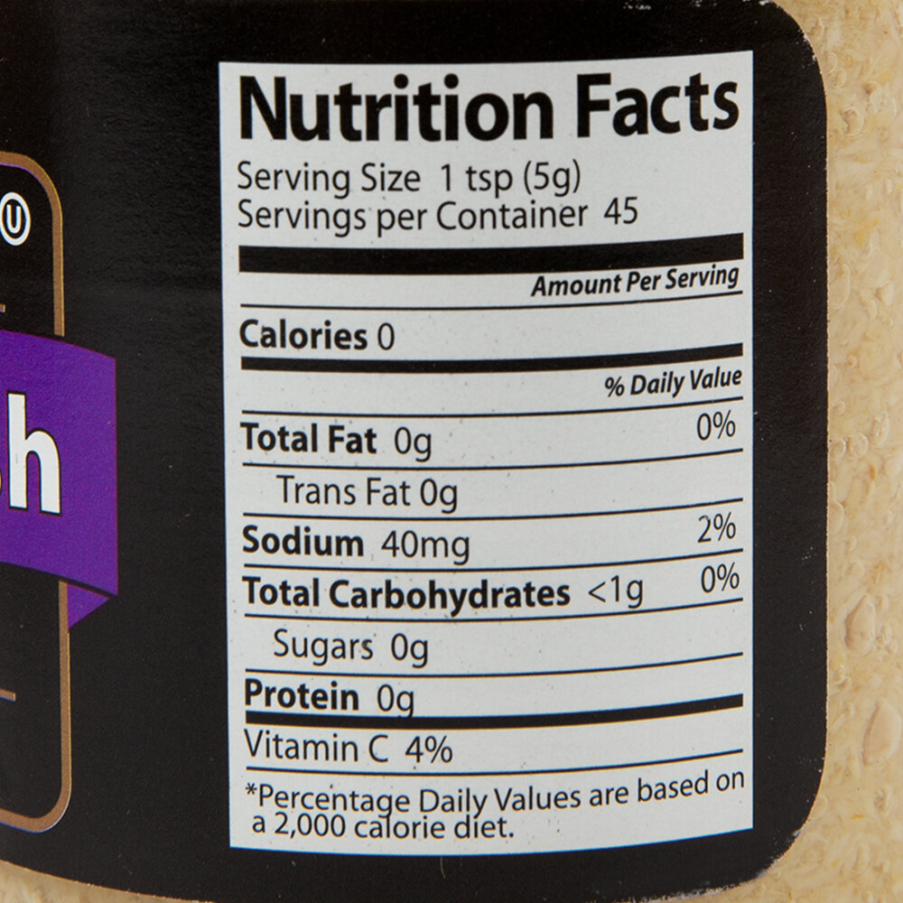 Walnut Creek Foods 8 oz. Pure Horseradish 12/Case