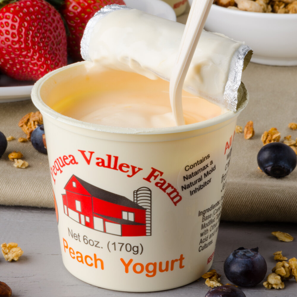 Pequea Valley Farm 6 oz. Peach Yogurt 6/Case