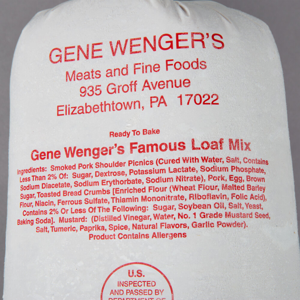 Gene Wenger 10 lb. Bulk Ham Loaf Mix 3/Case