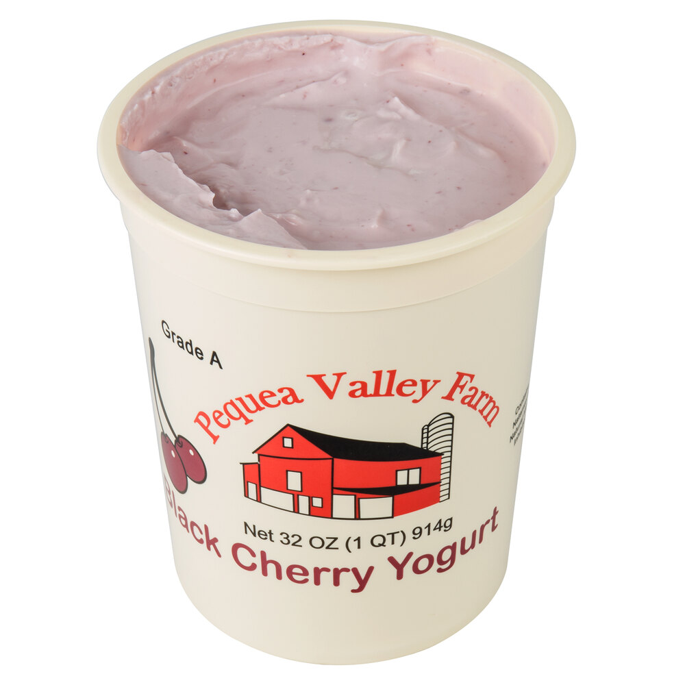 Pequea Valley Farm 32 oz. Black Cherry Yogurt 6/Case