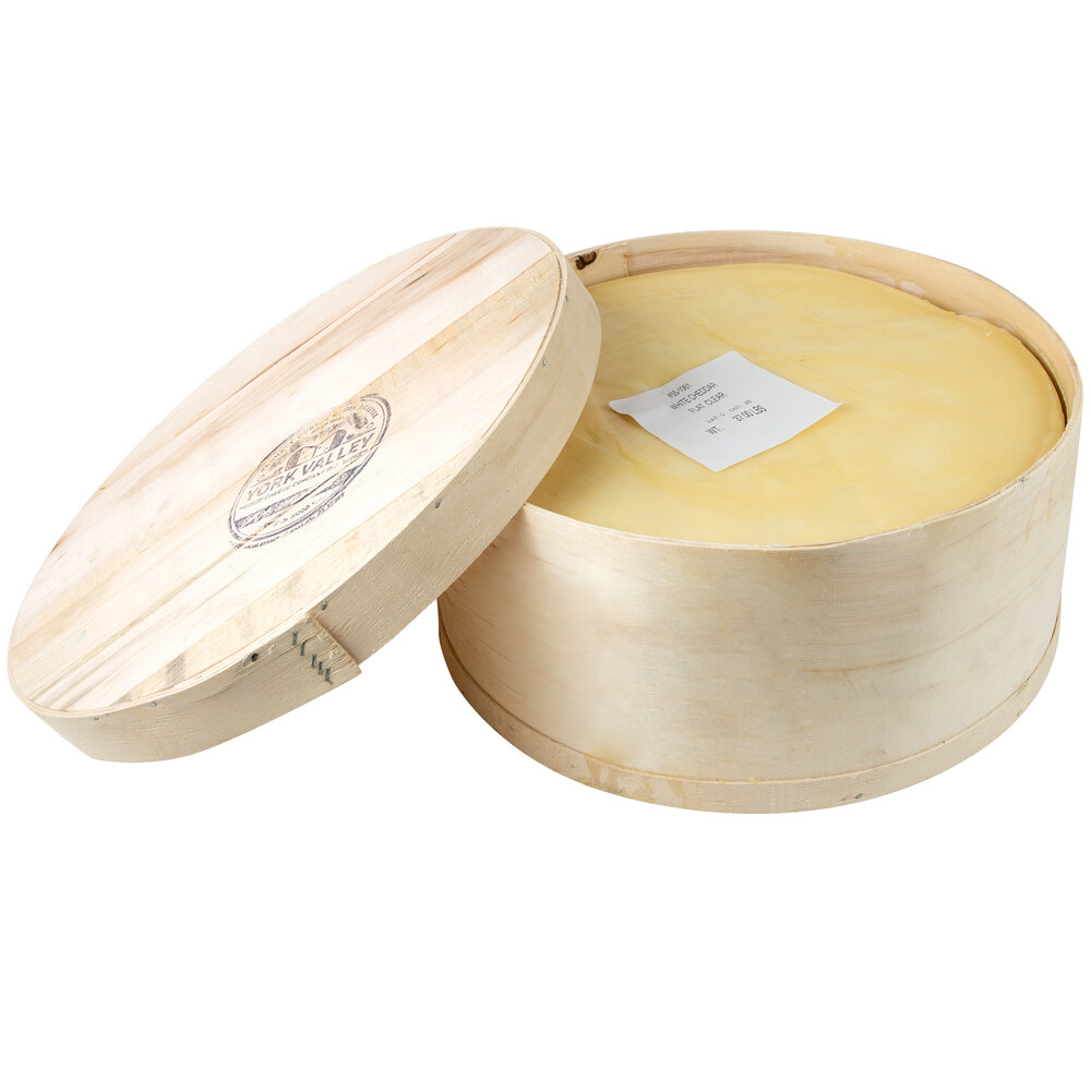 York Valley Cheese Company 38 lb. Extra Sharp White Cheddar Cheese