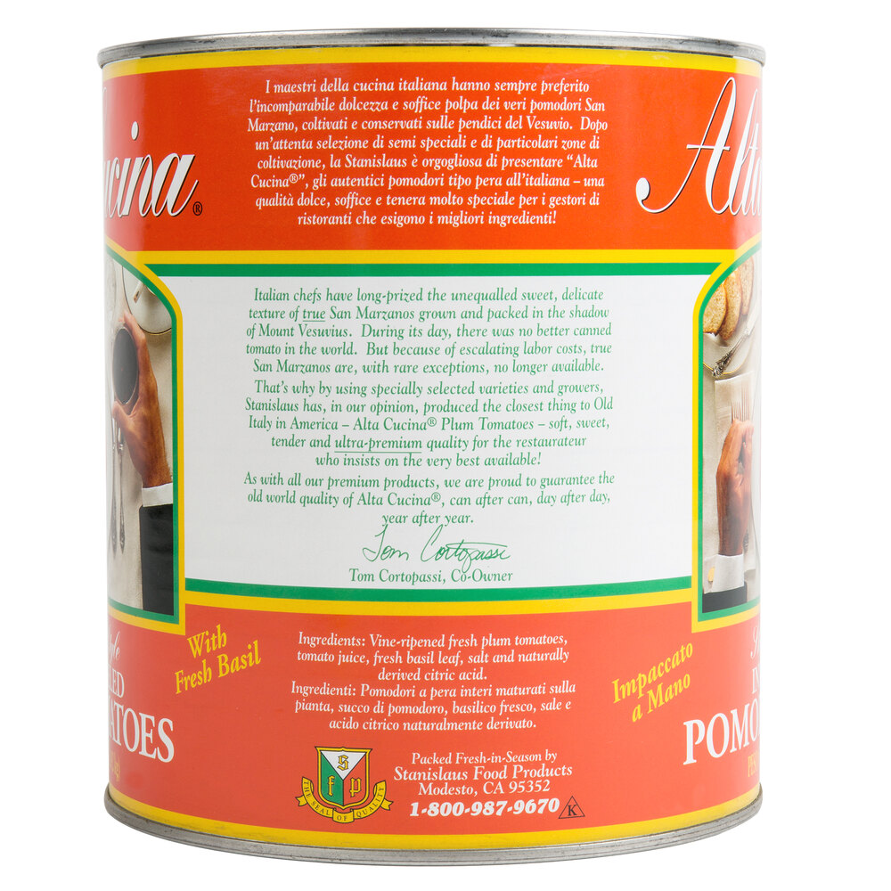 Stanislaus Alta Cucina Plum Tomatoes 10 Can