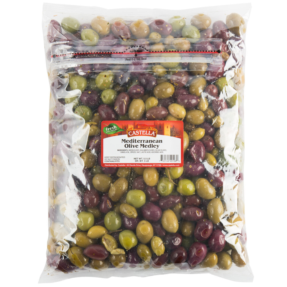 Castella 5 lb. Mediterranean Olive Medley 2/Case