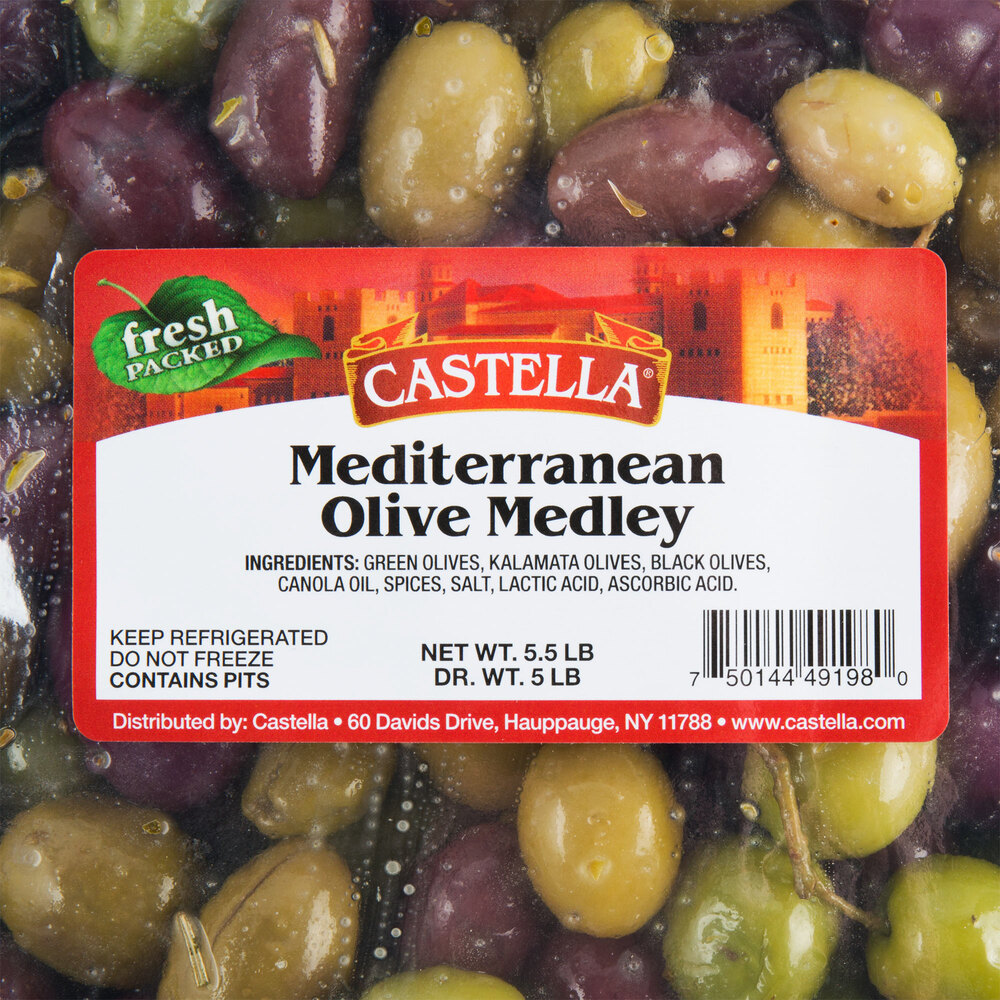 Castella 5 lb. Mediterranean Olive Medley 2/Case