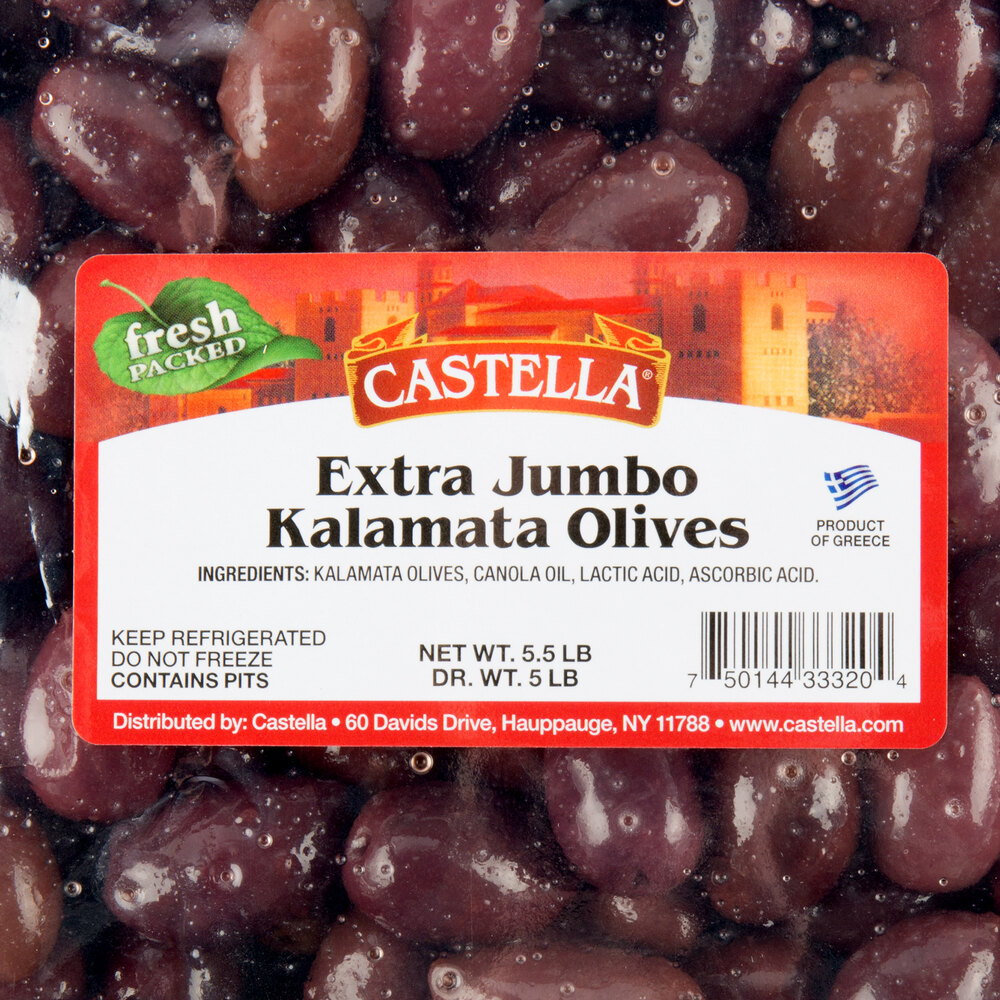Castella 5 lb. Extra Jumbo Kalamata Olives