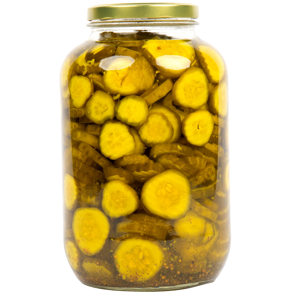 B&G 1 Gallon Sliced Bread and Butter Pickle Chips 4/Case