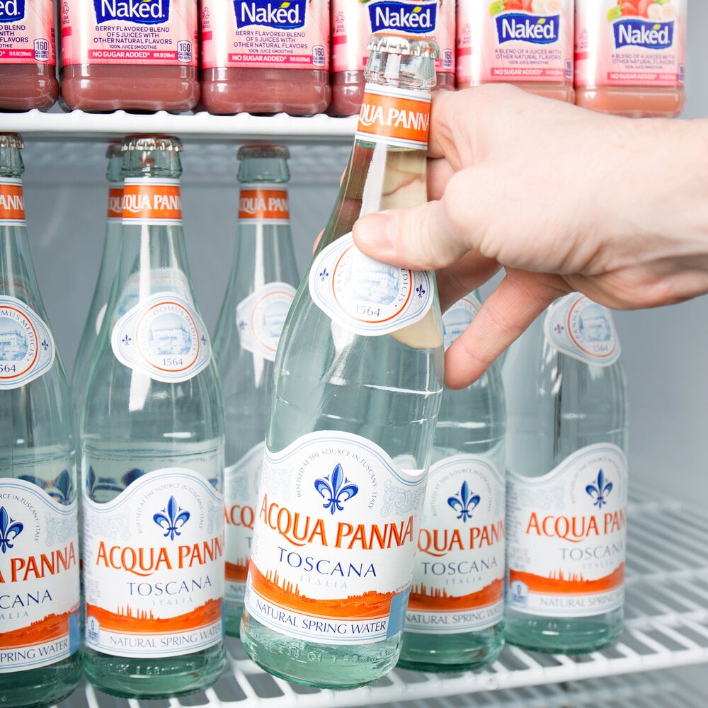 Download Acqua Panna Spring Water in Glass Bottles 500 mL - 24/Case