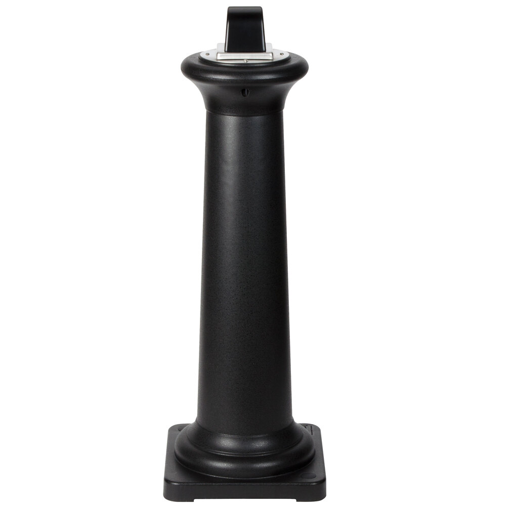 Rubbermaid FG9W3000BLA Black GroundsKeeper Tuscan Smoking Station / Cigarette Receptacle