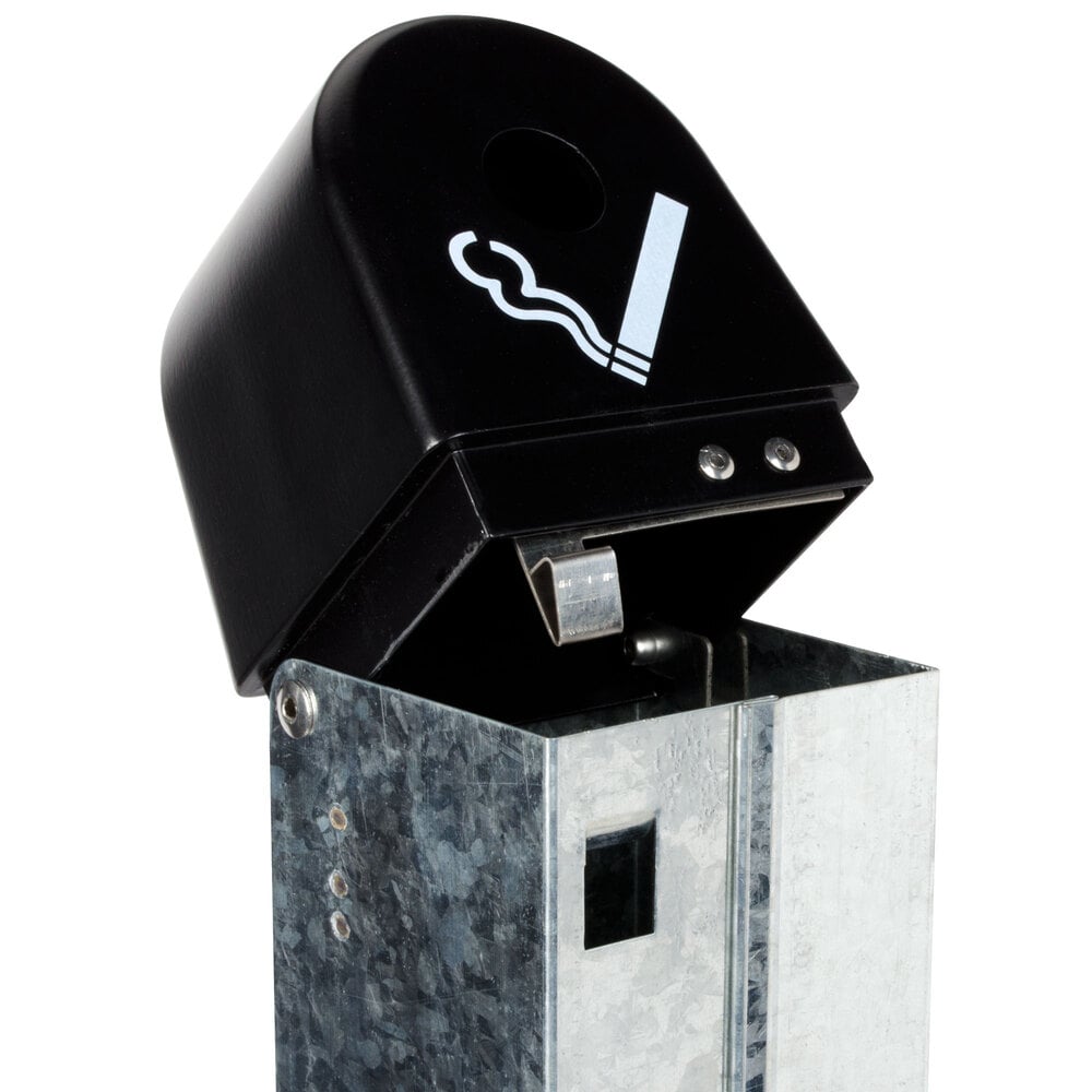 Rubbermaid FG9W3000BLA Black GroundsKeeper Tuscan Cigarette Receptacle