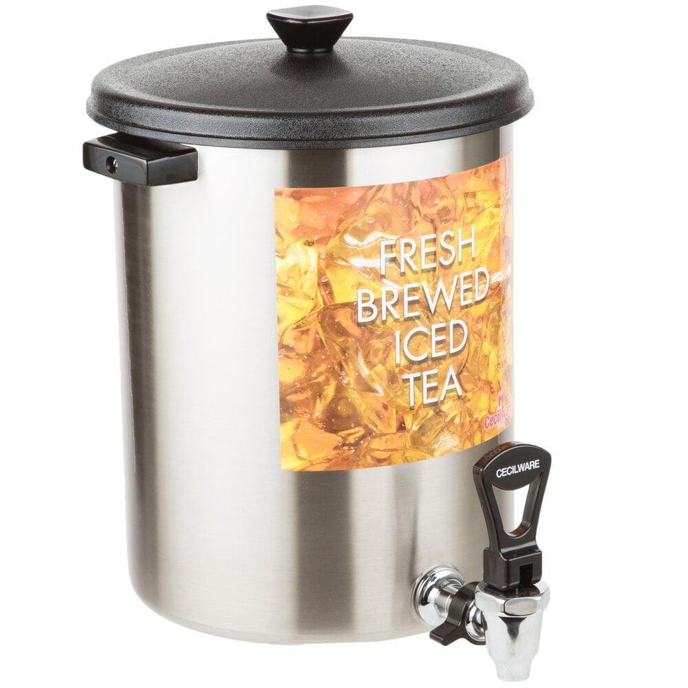 Cecilware B1/3T Stainless Steel 3 Gallon Iced Tea Dispenser