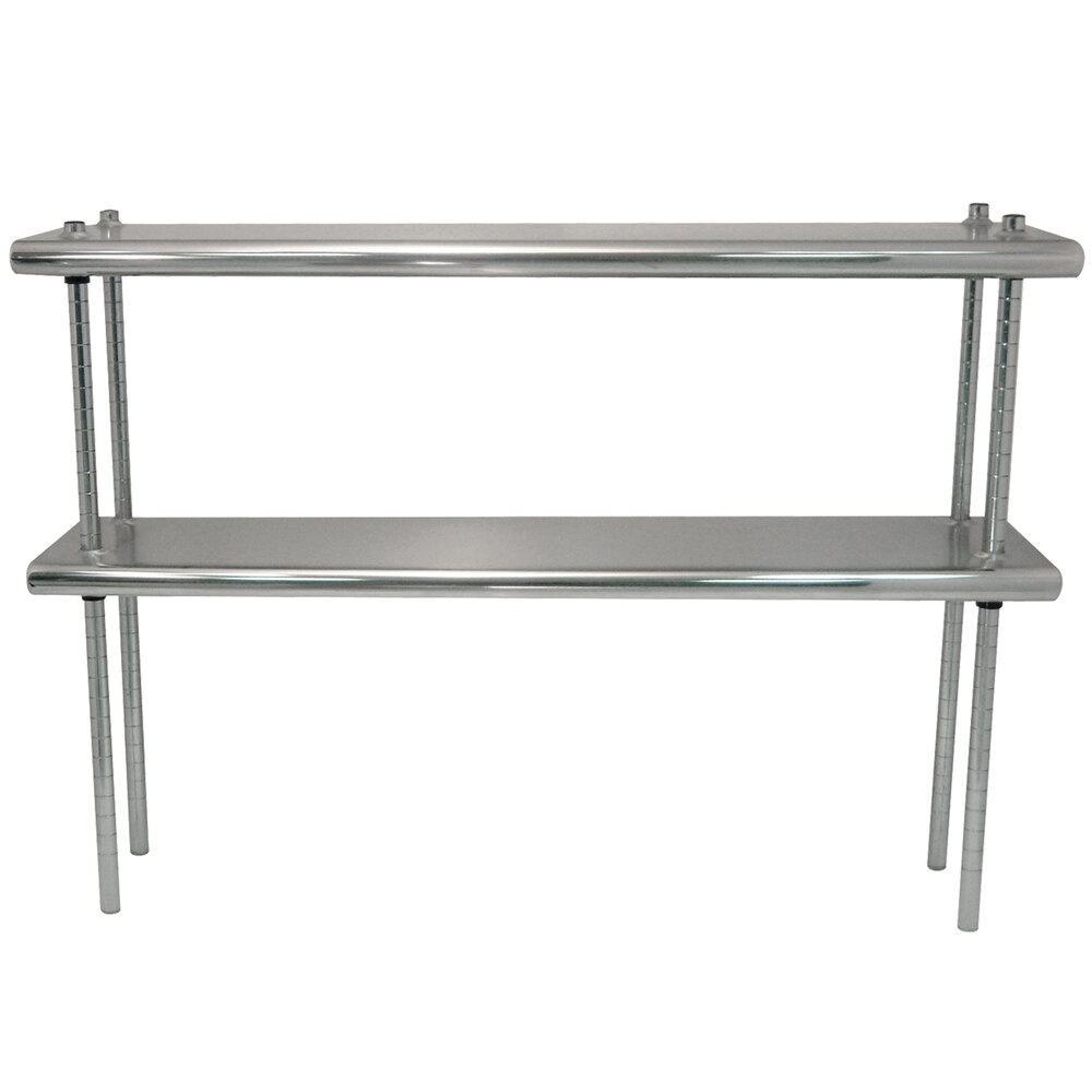 Advance Tabco DS1272 12" x 72" Table Mounted Double Deck Stainless