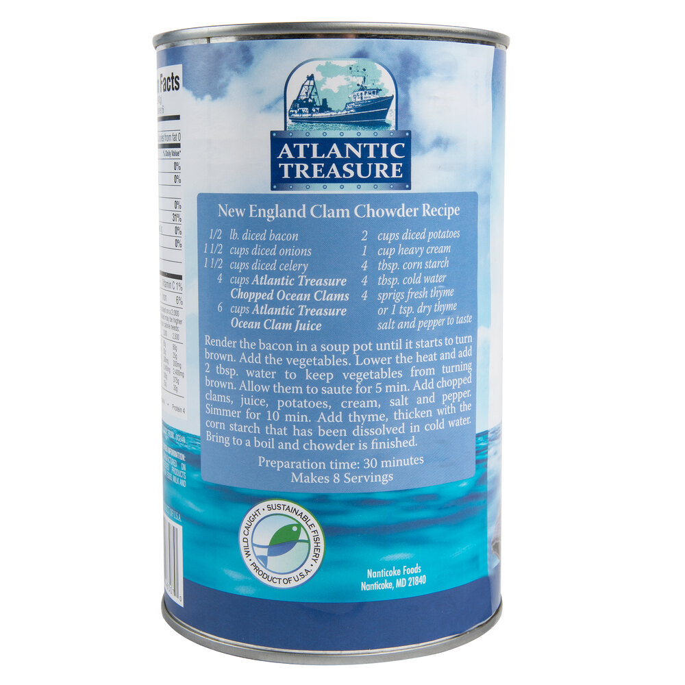 LaMonica Fine Foods Atlantic Treasure 46 oz. Ocean Clam Juice 12/Case