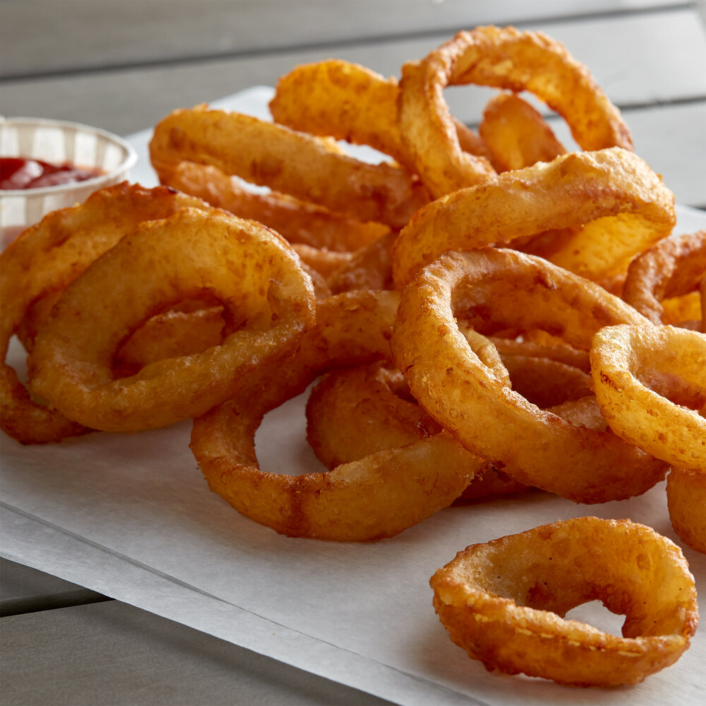 2.5 lb. Steak Cut Beer Battered Onion Rings - 4/Case