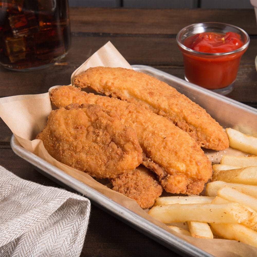 Tyson 5 lb. Bag of Uncooked Breaded Chicken Tenderloins 2/Case