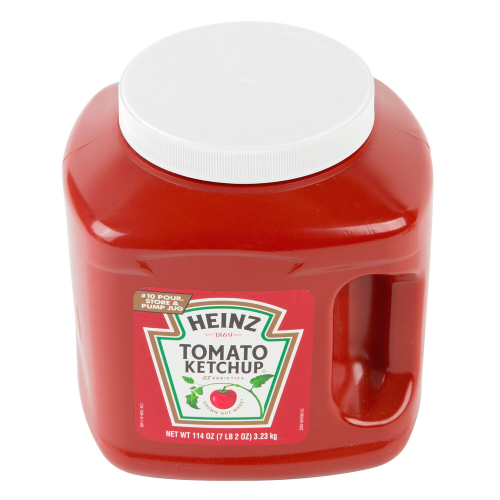 Heinz 7 Ib. Fancy Grade Tomato Ketchup 10 Pour / Store Pump Jug 6/Case