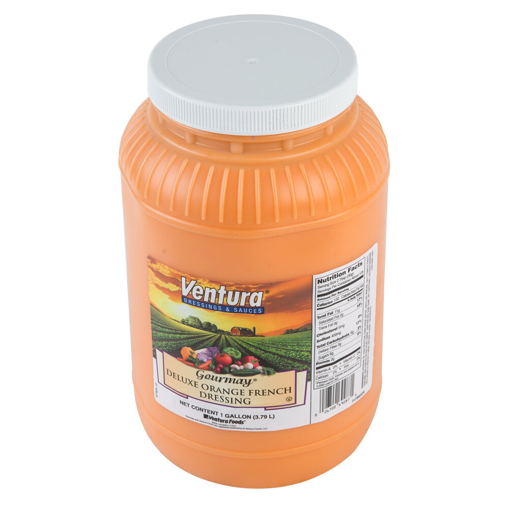 Ventura Gourmay 1 Gallon Deluxe Orange French Dressing 4/Case