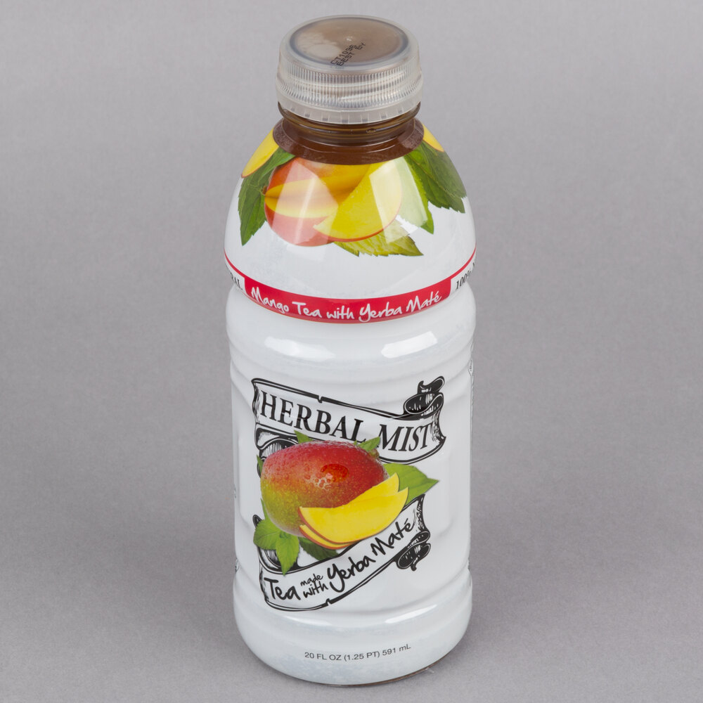Herbal Mist 20 oz. Sweetened Mango Iced Tea with Yerba Mate 12/Case
