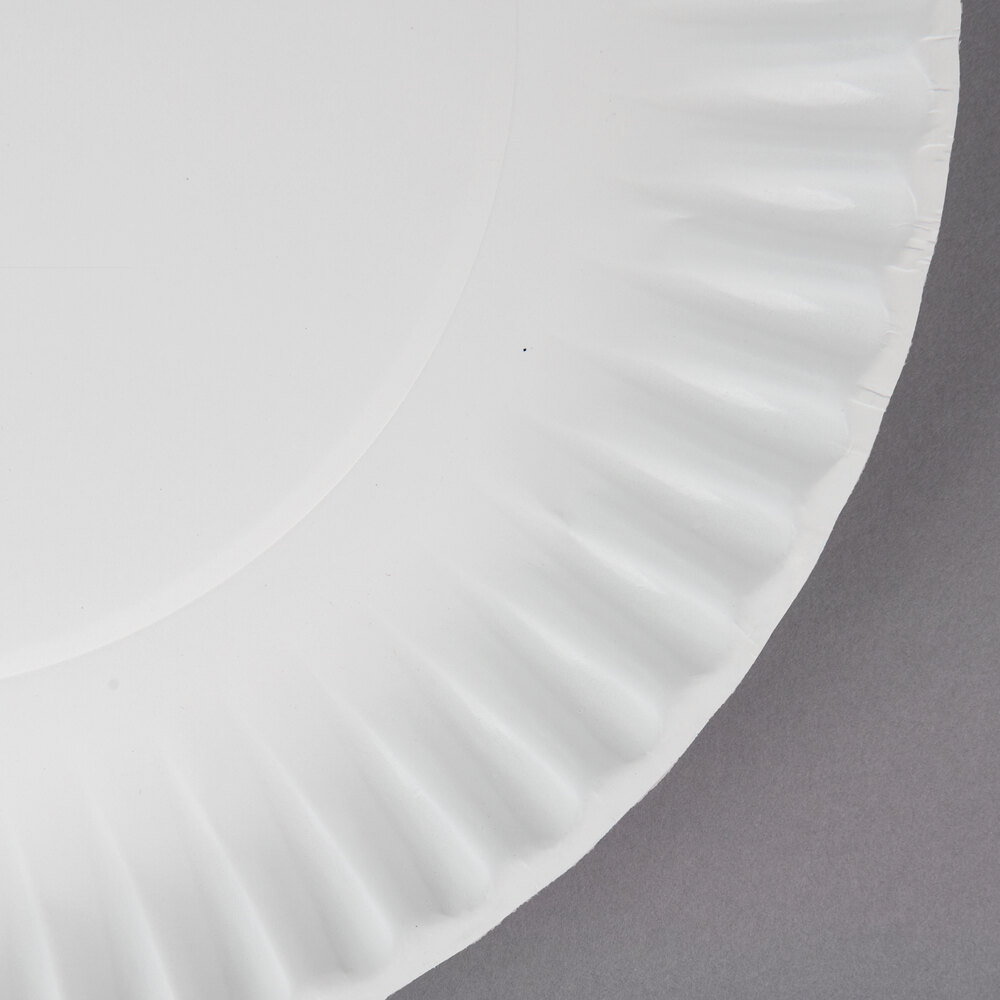 9" White Coated Paper Plate 100/Pack