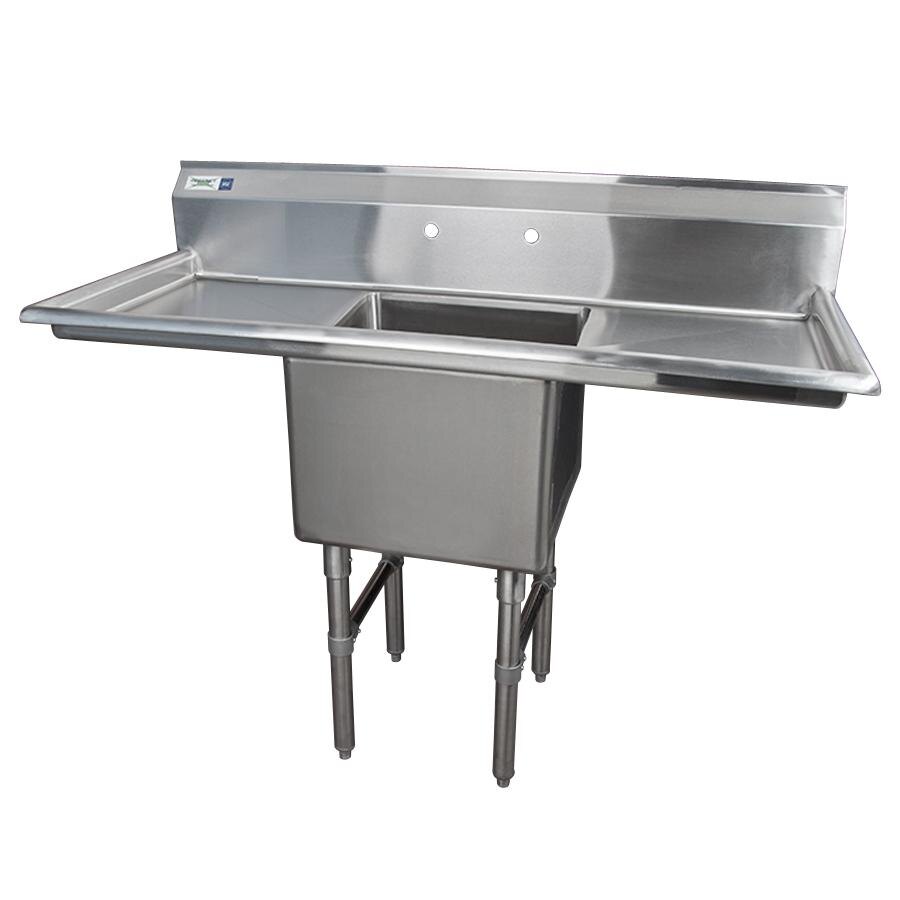 600s11818218 Regency Regency 54 16 Gauge Stainless Steel One Compartment Commercial Sink With 2 Drainboards 18 X 14 Bowl