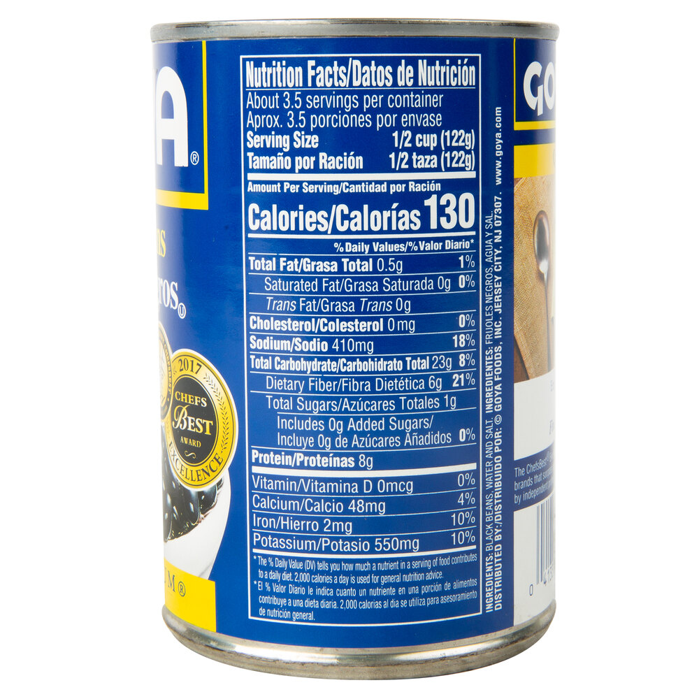 Goya 15.5 oz. Premium Black Beans 24/Case