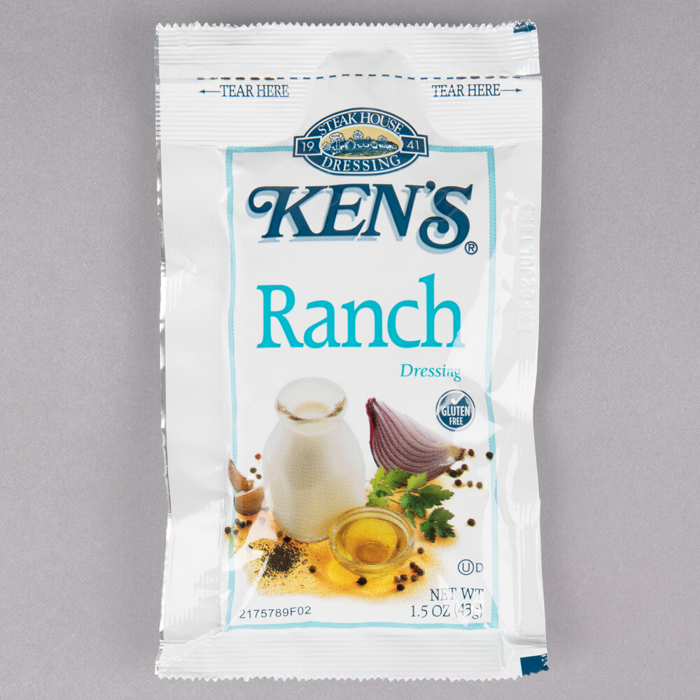 Ken's Foods 1.5 oz. Ranch Dressing Packet 60/Case
