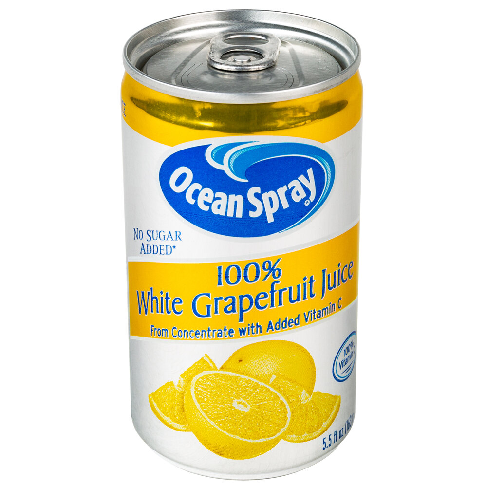 Ocean Spray 5 5 Fl Oz White Grapefruit Juice 48 Case   1630709 