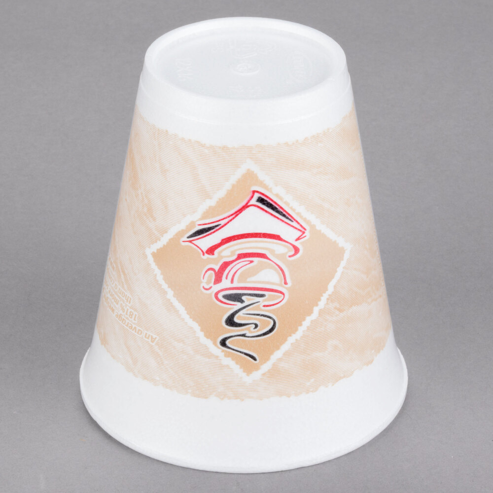 Dart 12X16G 12 oz. Squat Espresso Customizable Foam Cup 1000/Case