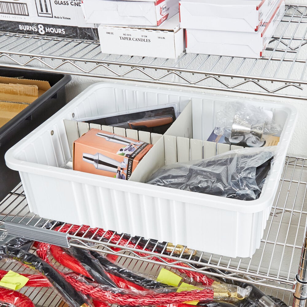 Long Metro MDL93060N Gray Tote Box Divider 23" x 6"