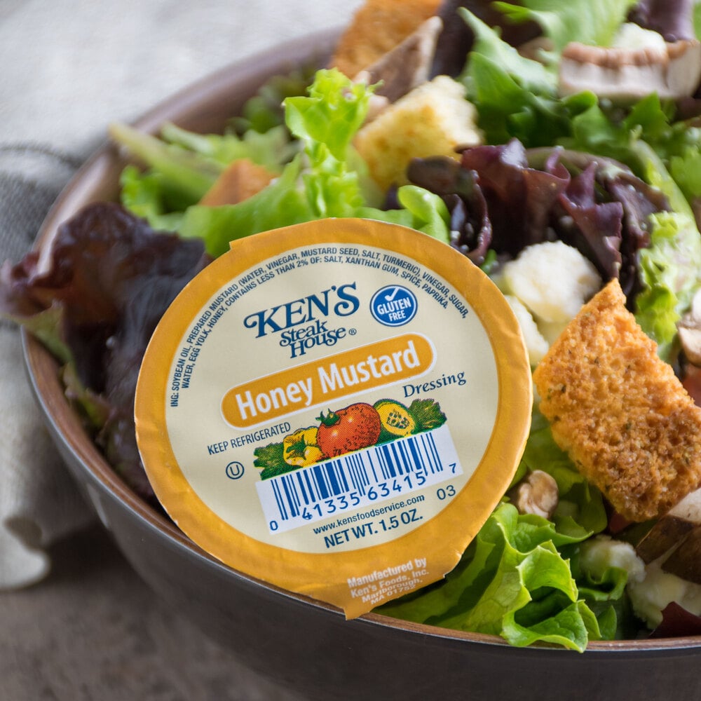 Ken's Foods 1.5 oz. Honey Mustard Dressing Cup 100/Case