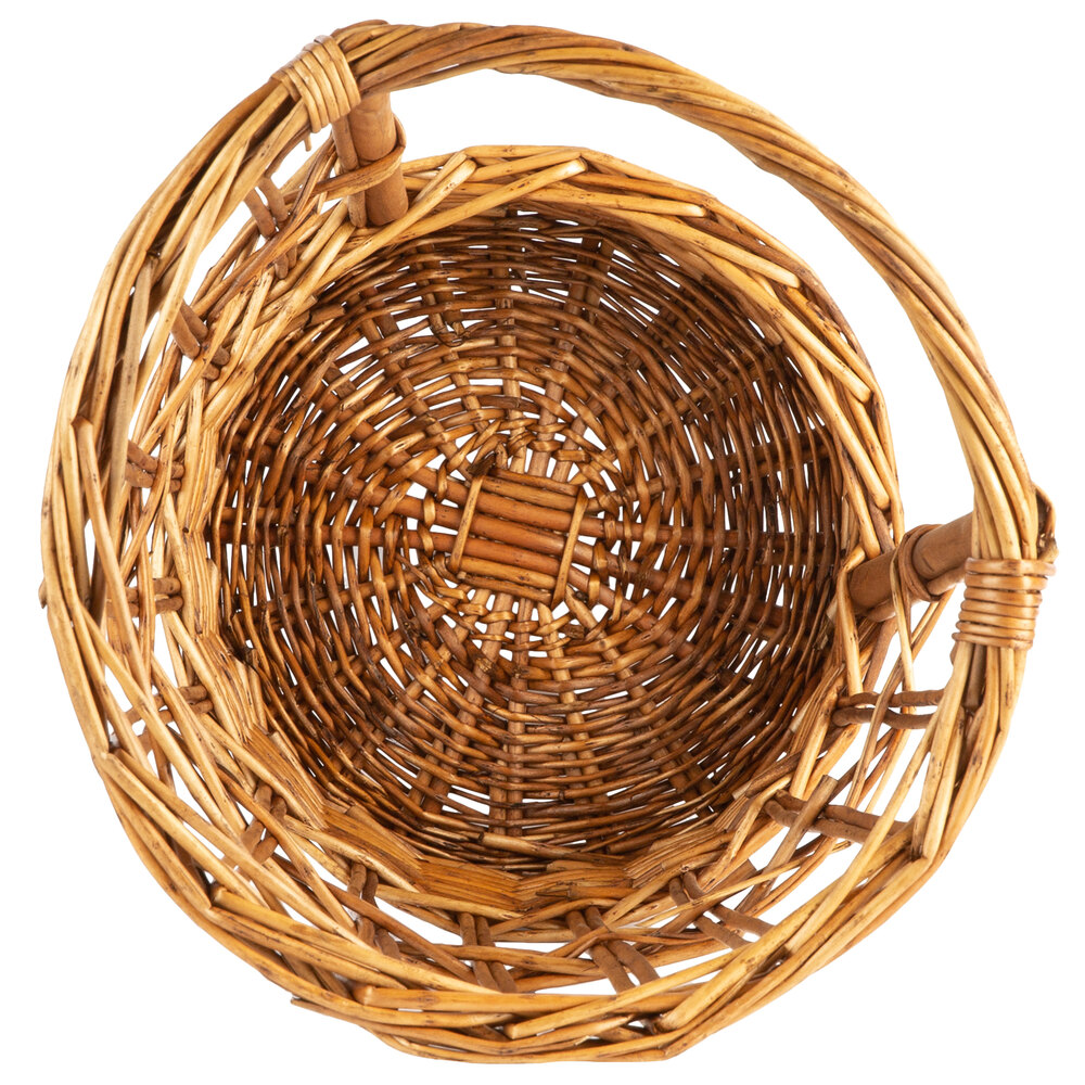 Natural Round Wicker Display Basket 11" x 20"