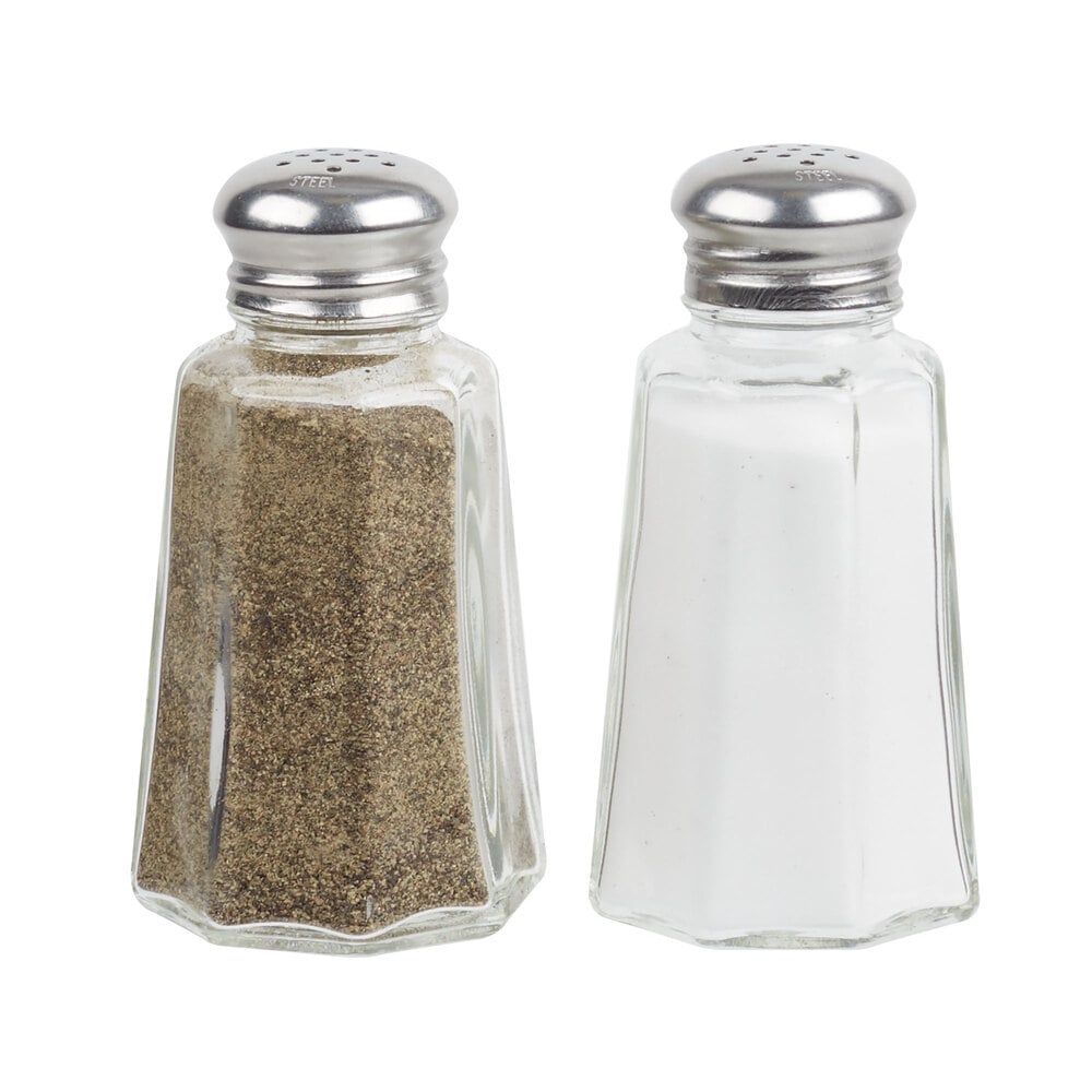 stainless material steel 18-8 Top Pepper  2 and 4/Pack Mushroom oz.  Shaker Salt