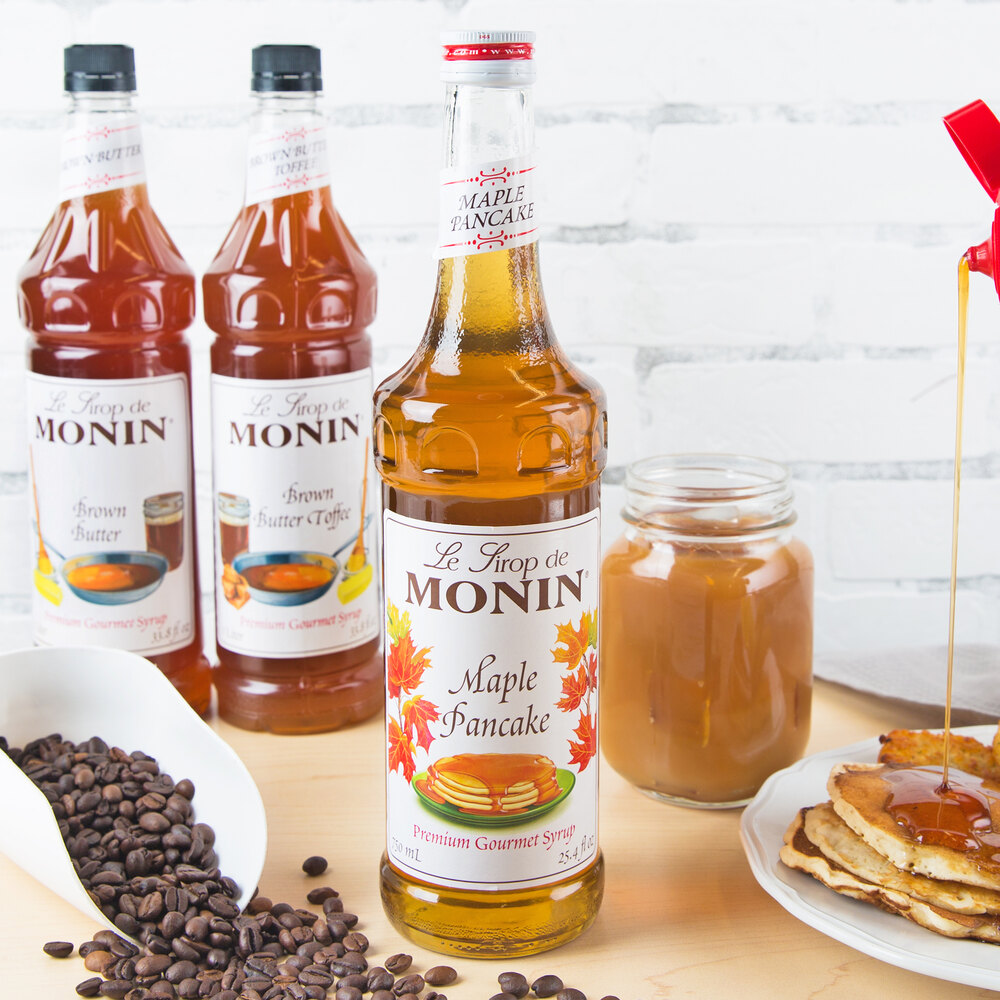 Monin 750 mL Premium Maple Pancake Flavoring Syrup