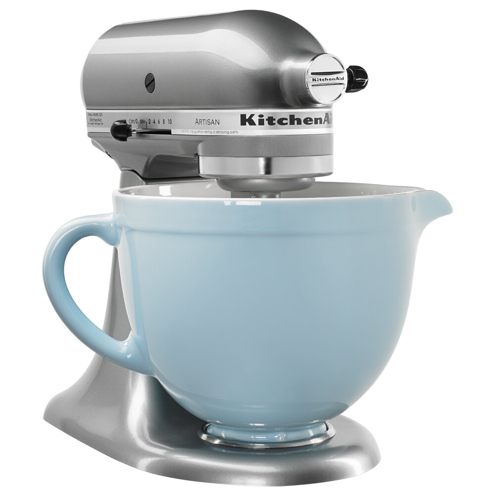 KitchenAid KSMCB5GB 5 Qt. Glacier Blue Ceramic Bowl with Handle