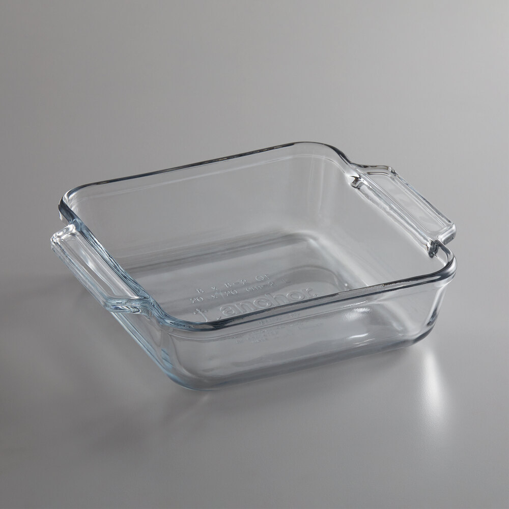 Anchor Hocking 81934ahg18 Premium 8 Clear Glass Square Baking Dish 3case