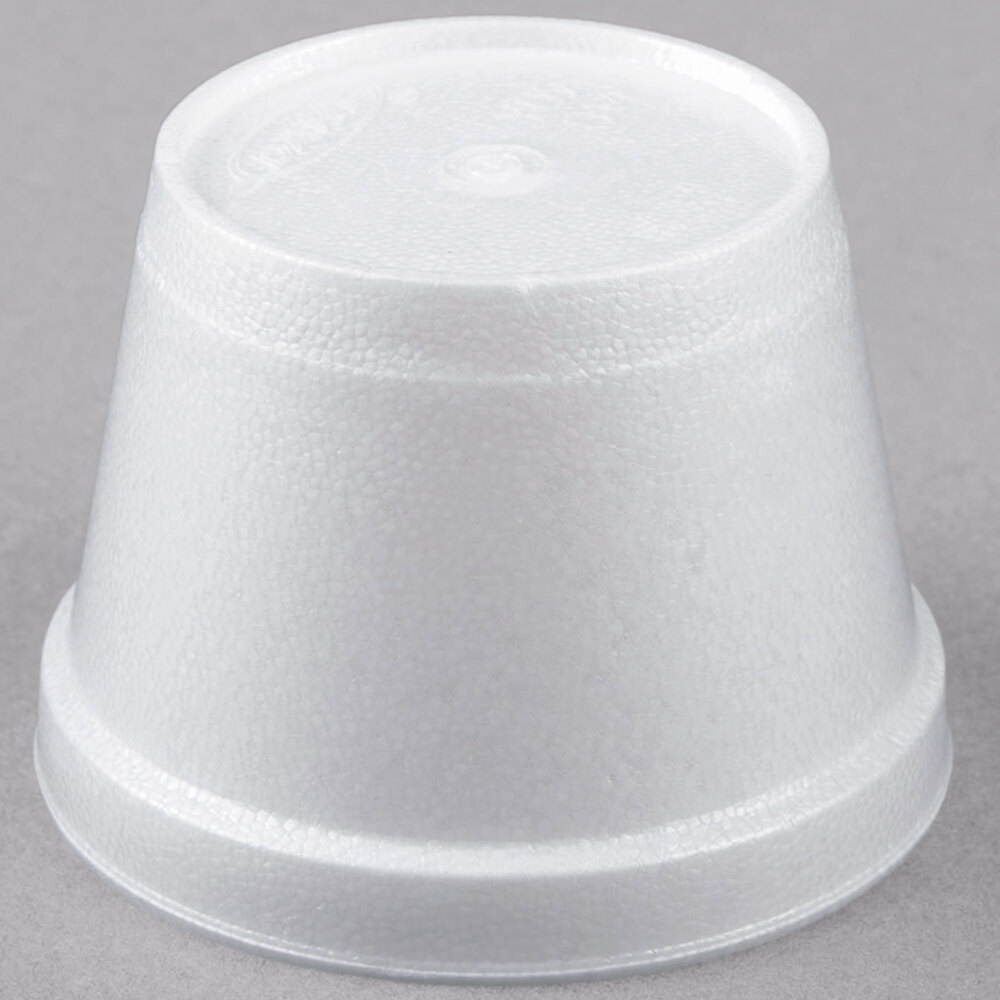 Dart 4J6 4 oz. White Foam Food Bowl 50/Pack