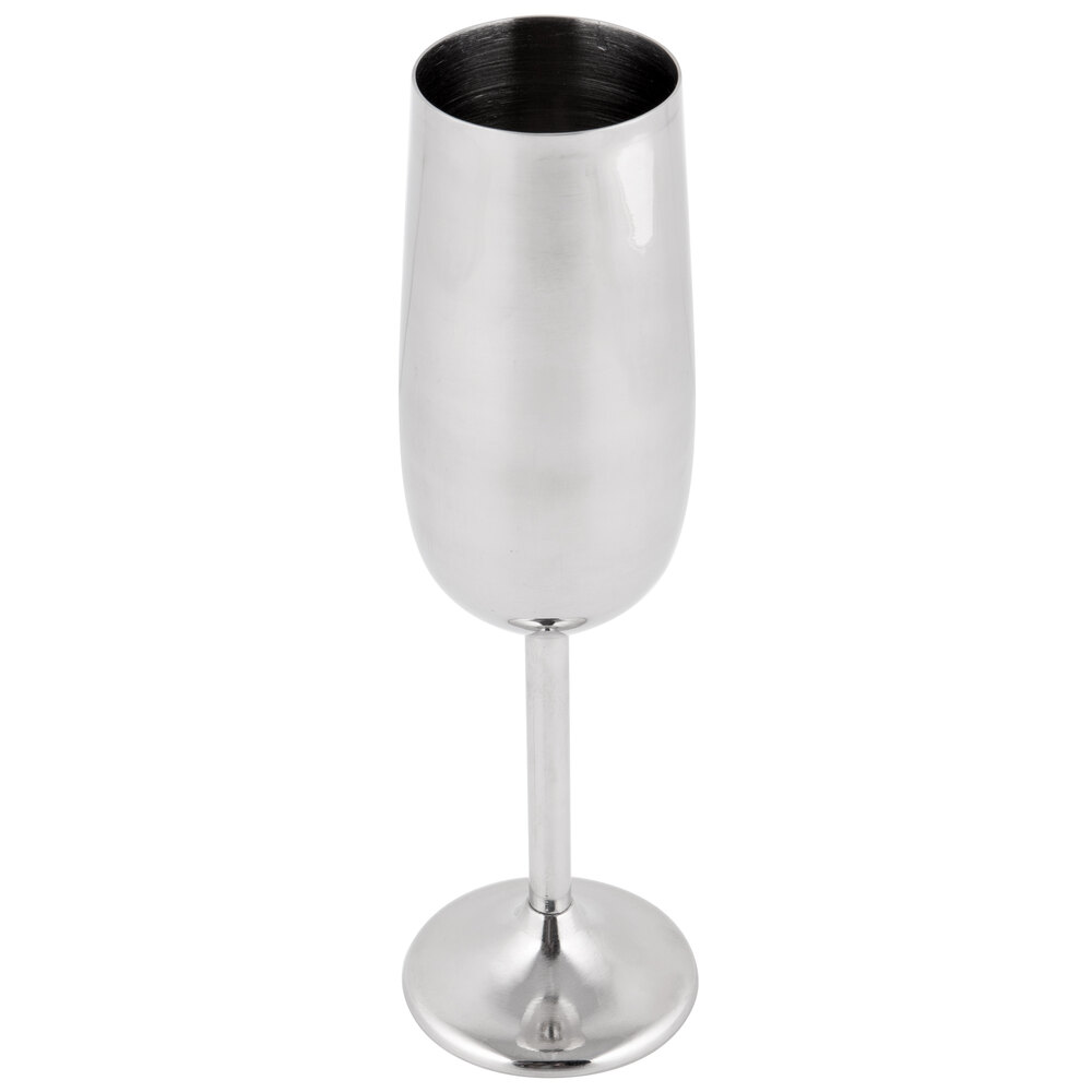 Metal Champagne Flutes by American Metalcraft (10 oz.)