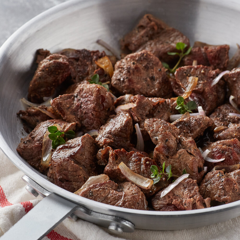 5 lb. Frozen Beef Tenderloin Tips 2/Case