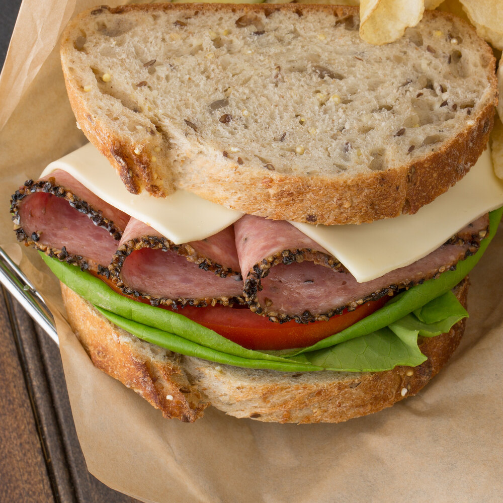 Kunzler Black Pepper Loaf Lunch Meat 6 lb. Whole (2/Case)