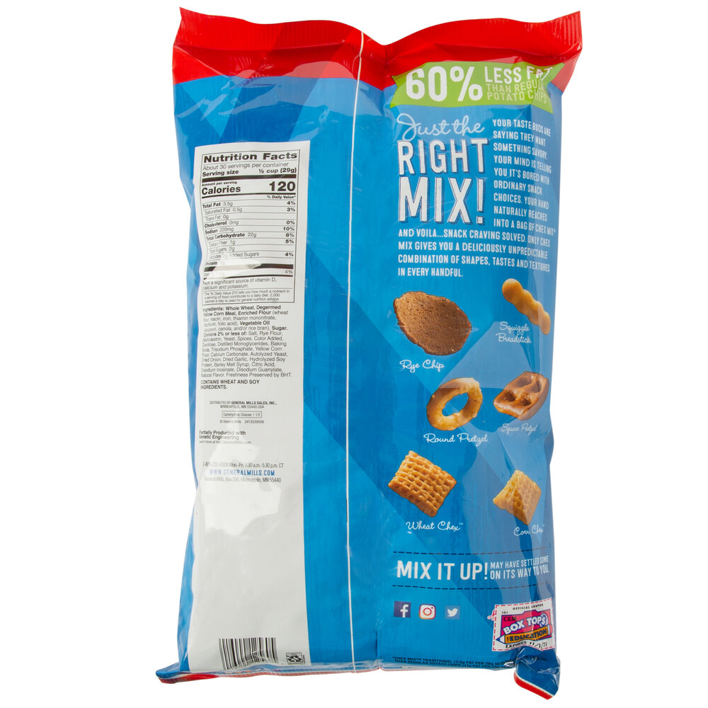 General Mills Traditional Chex Mix in 31 oz. Bags 10/Case