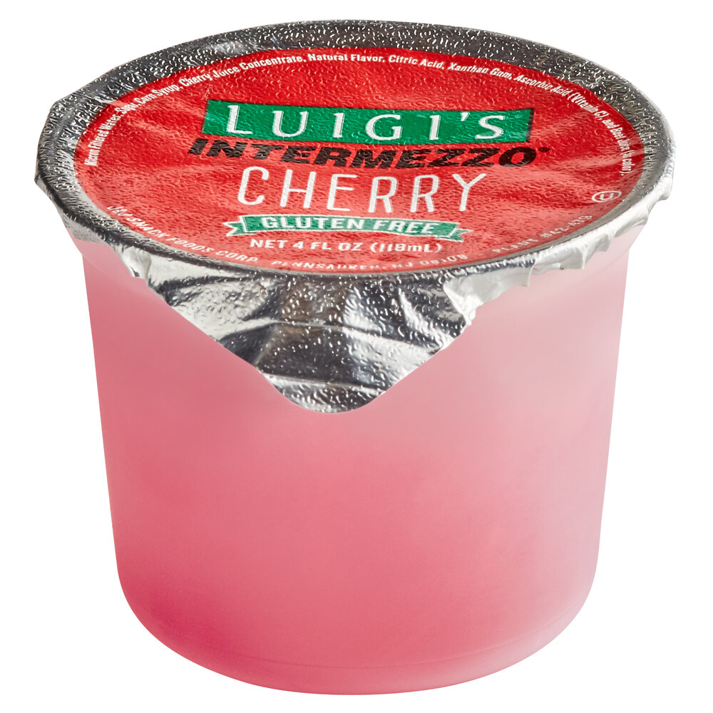Luigi's Intermezzo 4 oz. Cherry Italian Ice Cup 72/Case