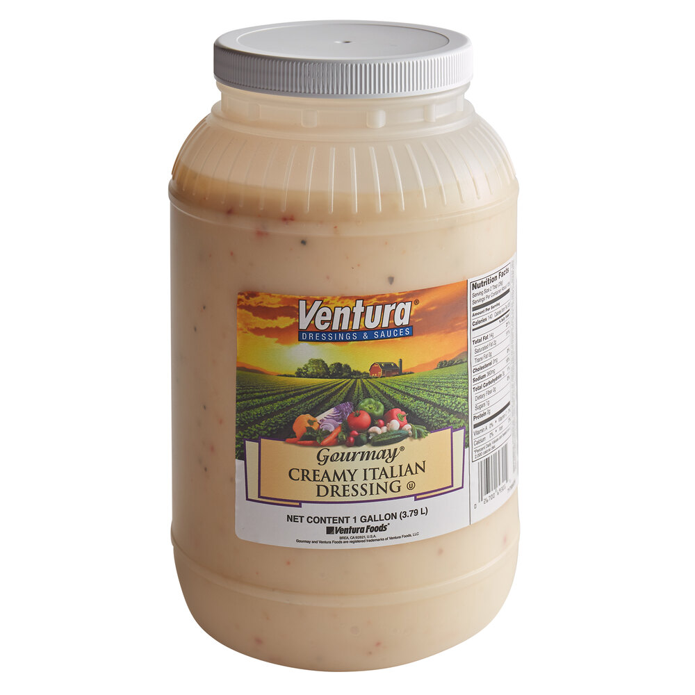 Ventura Gourmay 1 Gallon Creamy Italian Dressing 4/Case