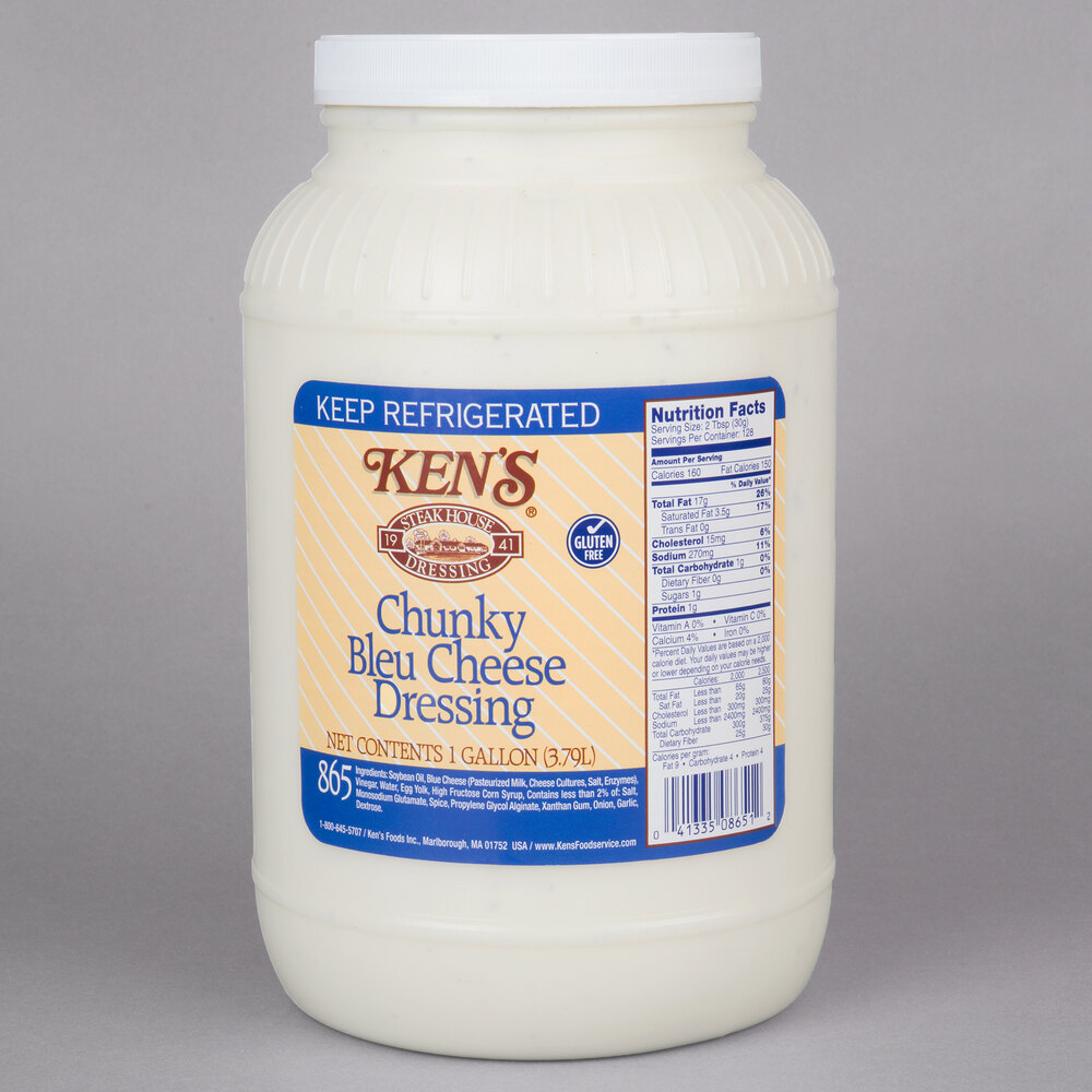 Ken's Foods 1 Gallon Chunky Bleu Cheese Dressing