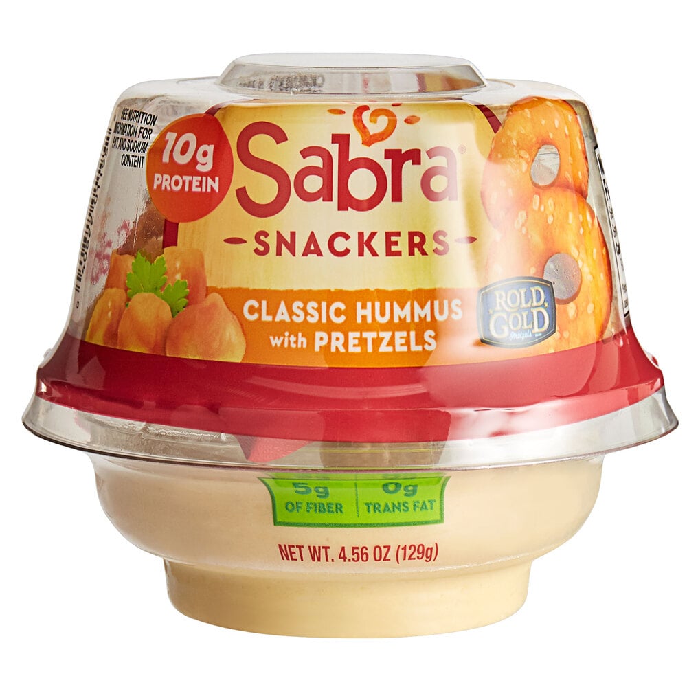 Sabra Hummus w/ Rose Gold Pretzels - 4.56 oz., 12/Case