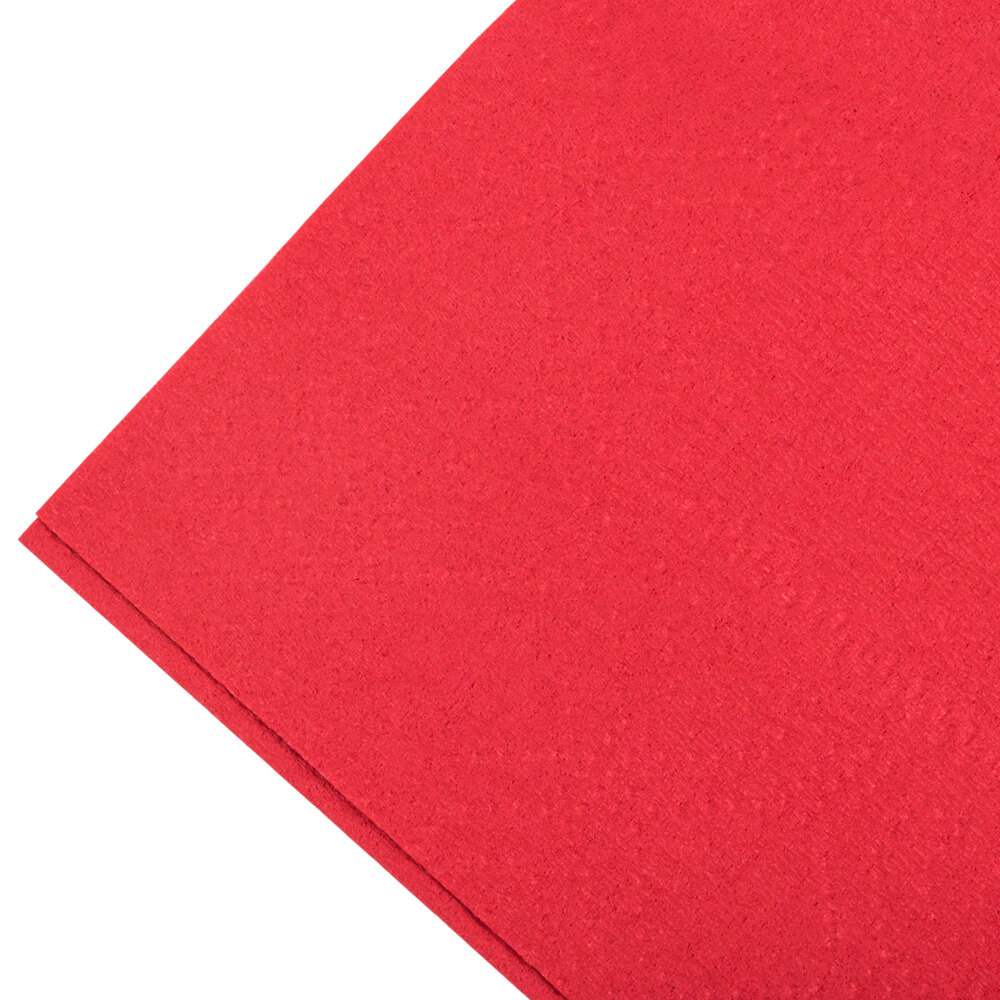 Red Paper Dinner Napkins, 2Ply, 15" x 17" Hoffmaster 180511 1000/Case