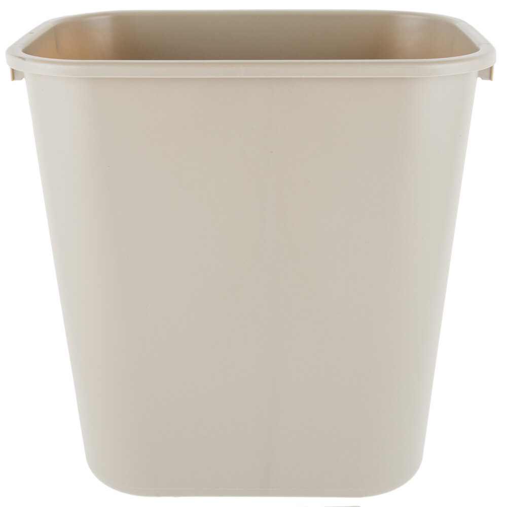 Rubbermaid FG295600BEIG 28 Qt. / 7 Gallon Beige Rectangular Wastebasket