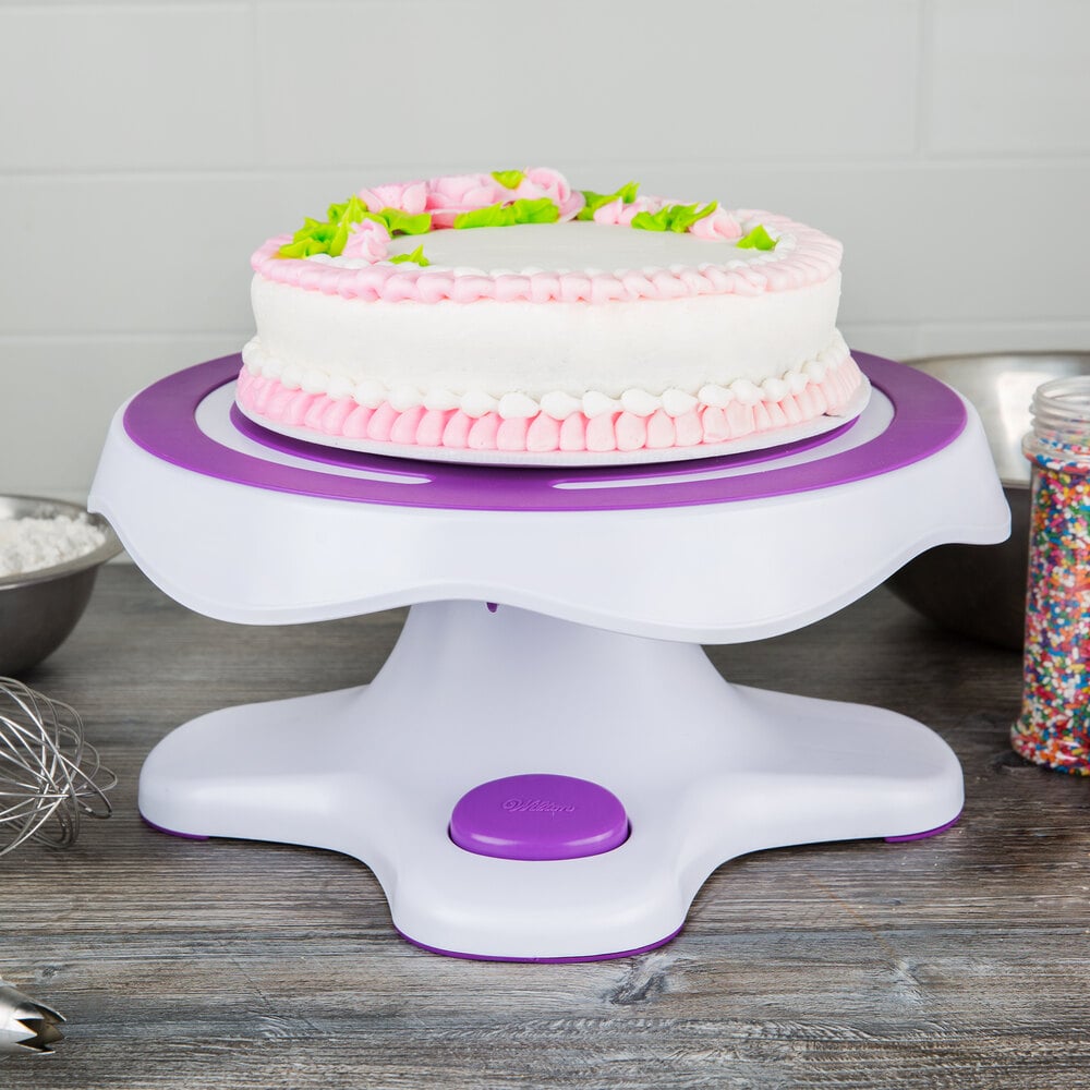 Wilton 307-121 Tilt-N-Turn Ultra Revolving Plastic Cake Stand / Turntable