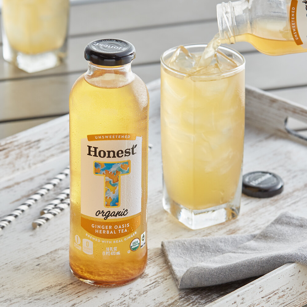 Honest Tea 16 fl. oz. Organic Ginger Oasis Herbal Iced Tea 12/Case