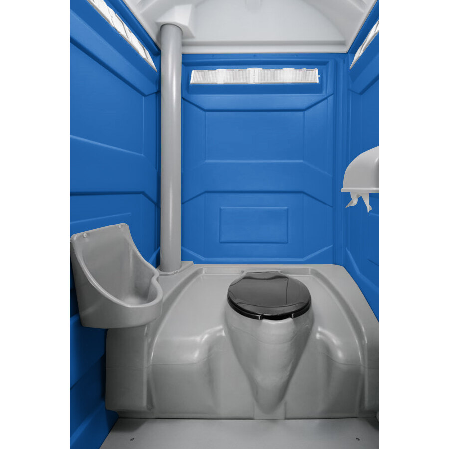 PolyJohn PJN3-1001 Blue Portable Restroom with Translucent Top - Assembled