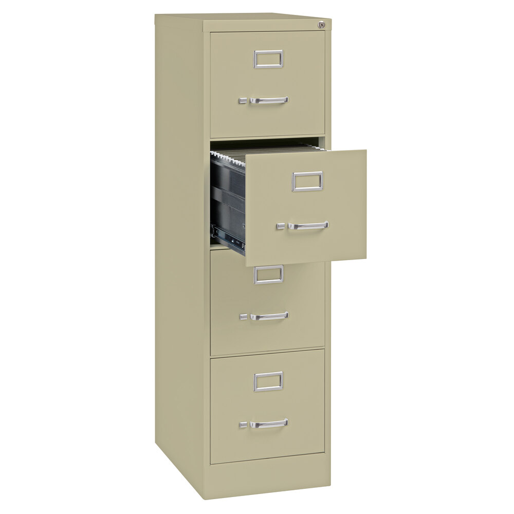 Hirsh Industries 17891 Putty FourDrawer Vertical Letter File