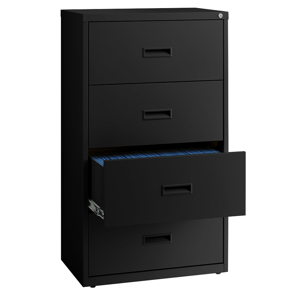 Hirsh Industries 14957 Black FourDrawer Lateral File 30" x
